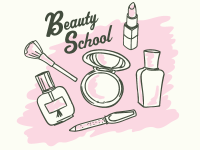 Beauty School beauty illustration makeup vintage