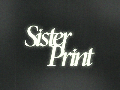 "Sister Print" Project Logo branding clean copyscan design flat identity logo print rough texture vector vintage