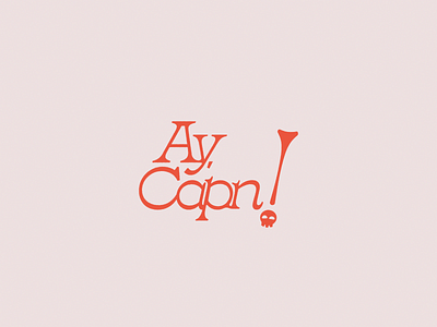 'Ay, Capn!' Seltzer Logo Concept branding clean design flat identity logo vector