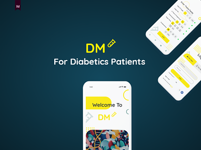 UI Design ForDM application For Diabetics Patients adobe xd andriod app app design branding creative ios ui ui design ux