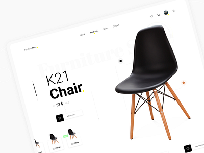 UI Design For Furniture Shop Website ui creative furniture e commerce