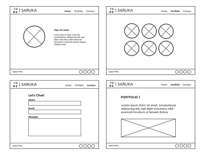 Portfolio Wireframe portfolio ux process wireframe