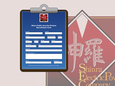 Daily UI #001: Shinra Sign-Up Form