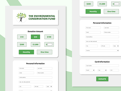 Daily UI #002: Environmental Donation Module dailyui design typography ui vector