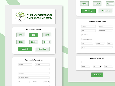 Daily UI #002: Environmental Donation Module