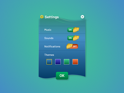 Daily UI #007: Fishkeeping Game Settings