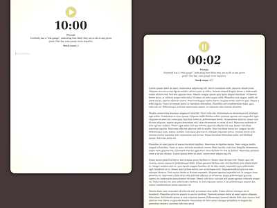 Daily UI #014: Free-Writing Countdown Timer dailyui design typography ui writing
