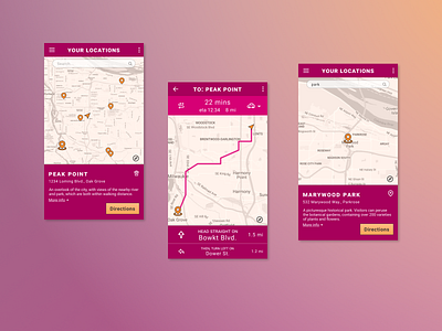 Daily UI #020: Location Tracking app dailyui design itinerary location travel ui ux