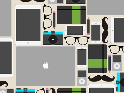 Hipster flat stuff apple camera flat glasses hipster ipad ipad mini ipod ipod classic lomo moleskine