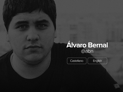 Intro personal website black and white bw css3 gradient map html5 intro personal website web website