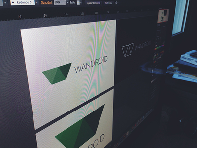 Wandroid brand WIP android android app branding logo logotype photo wip work in progress