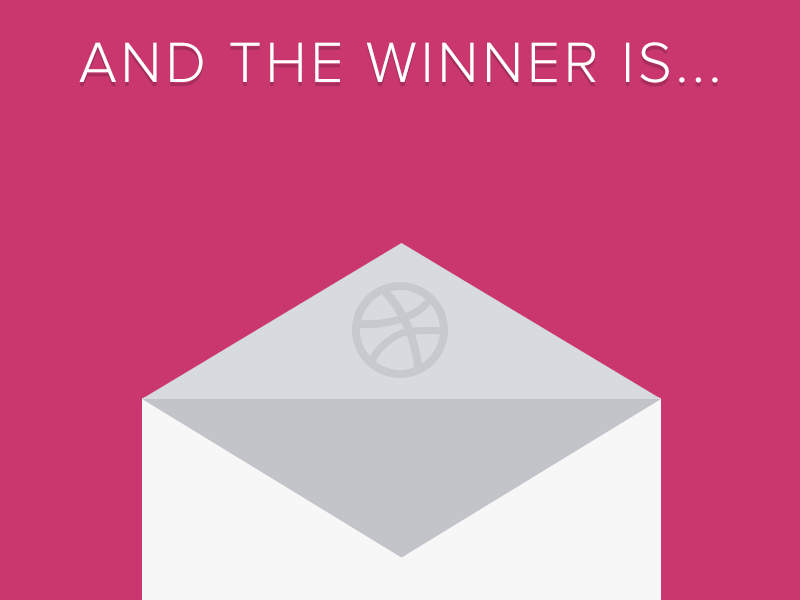 And the winner is... contest dribbble dribbble contest dribbble invite invitation invite winner