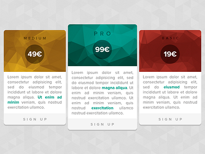 Pricing tables (PSD freebie)