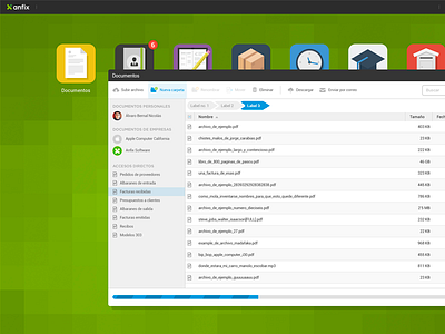 Anfix desktop redesign (documents window) accounting anfix cloud computing desktop freelance operative system small business virtual desktop