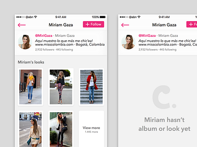 Chicisimo – Profiles redesigned app chicisimo clothes fashion freelance girls ios iphone look pink wear wearing