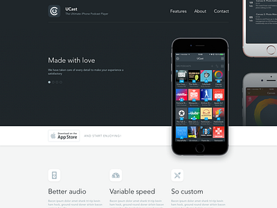 UCast – App landing page