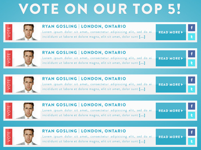 Vote flat design ryan gosling share vote