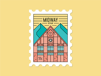 Dosage of Postage No. 1 clock dosage of postage edelweiss flower home illustration line art mail midway mountains post postage postage stamp stamp swiss switzerland town hall utah