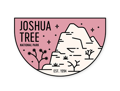 Joshua Tree badge california desert joshua tree mojave national park patch stars sticker