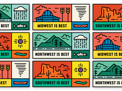 The Best badge barn best butte desert farm forest illustration is best line line art midwest monoline mountain northwest pine plains prairie southwest sun