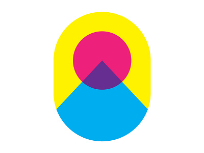 Friday Fells No. 19 badge geometric minimal mountain peak simple sun