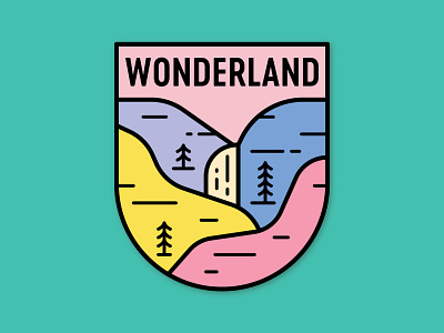 Wonderland artists point badge canyon lower falls national park waterall wonderland yellowstone