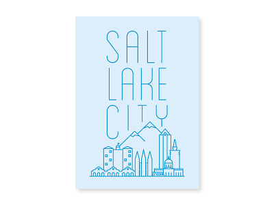 Salt Lake City capitol line monoline mountain postcard salt lake salt lake city slc temple train trax utah