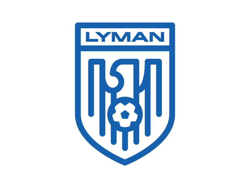 Lyman Soccer ball shield crest badge eagle football soccer lyman