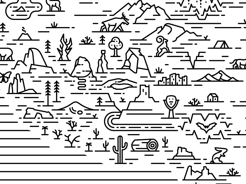 National Parks Illustration by Jorrien Peterson on Dribbble