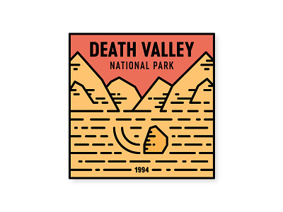 Death Valley Badge badge california deadline death valley desert monoline national park sailing stone square valley