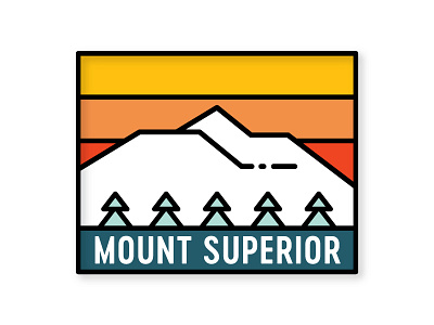 Mount Superior alta badge mount superior mountain patch pine pine tree salt lake city ski skier sunset utah winter