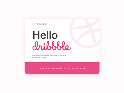 Hello Dribbble