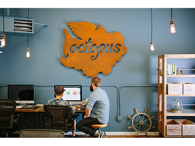 New Sign / Office Revamp decor logo octopus office sign studio workspace