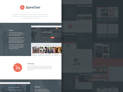 SpareChair Case Study app case study clean flat layout portfolio sparechair ui