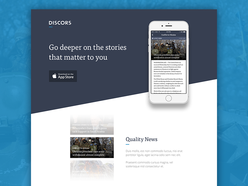 Discors Landing Page