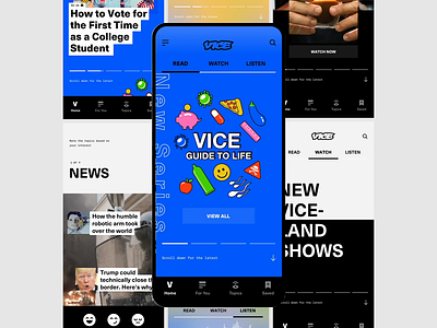 VICE app daily content metalab motion ui design vice viceland