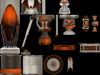 Simple Rockets skin game art game asset vector art