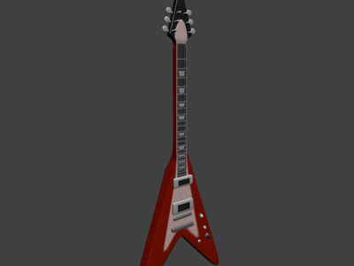 Flying V Guitar 3d blender flying v guitar