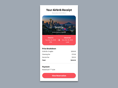 DailyUI 017 Email Receipt