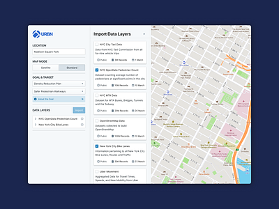 URBN design maps product design thesis user experience ux web app