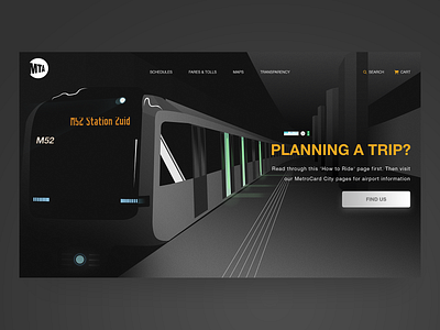 MTA Dribbble concept design header design illustration vector web design