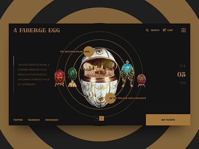 A Faberge Egg clean concept design desktop e comerce fashion grid header design minimal typography ui