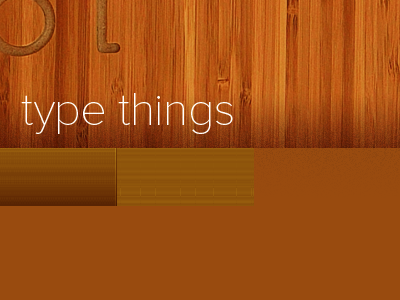 typethings experiment orange proxima nova type wood