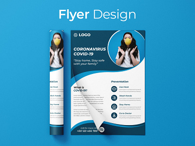 Covid-19 Flyer Template Design branding bundle business colorful conference convention corporate creative croporate design employee event flyer identity instagram post instagram story personal professional simple stationery