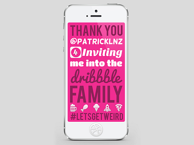 I made it! dribbble follow font icon illustrator invite iphone pacifico photoshop pink ui ux