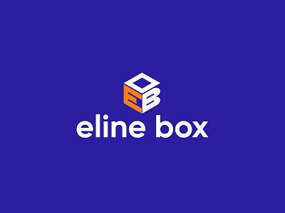 elineBox box box logo brandbook branding design elinebox graphic design illustration logo typography ui ux vector warehouse warehouse company logo