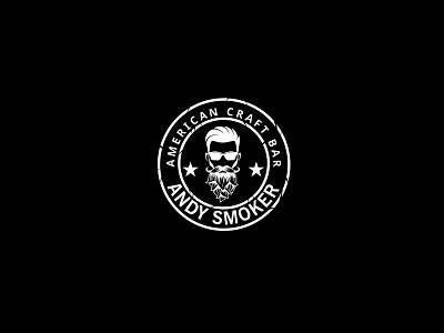 Andy Smoker bar beard beer brandbook branding cafe craft design graphic design illustration logo man logo typography ui ux vector