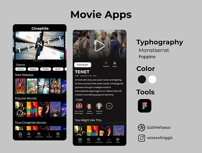 Movie Apps app appdesign dailyui figma ui ui ux uidesign uidesinger