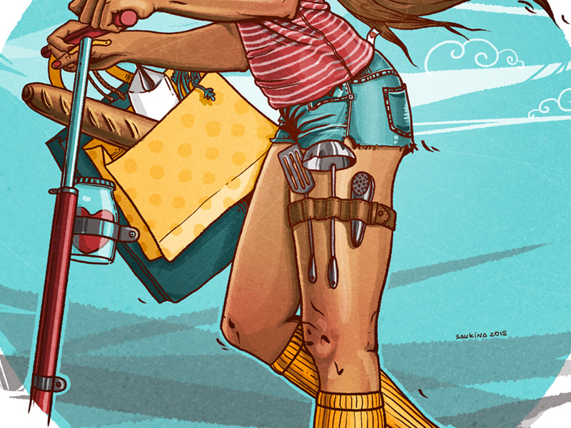 Illustration for clothing and accessories illustration photoshop creative drawing paint color sketch