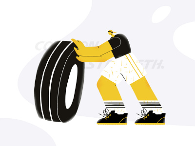 Bodybuilding c4d character illustration